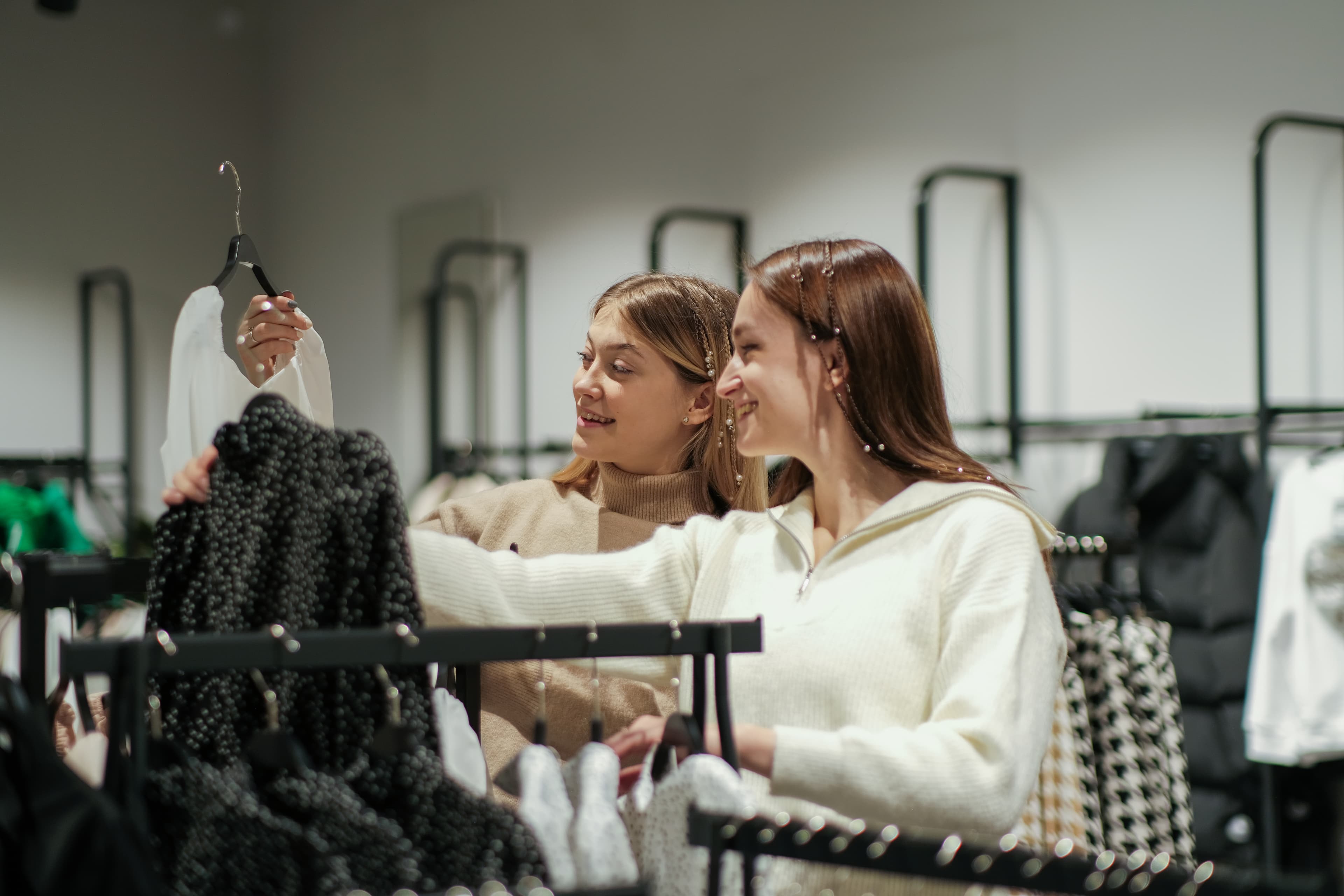 Fashion atelier with precision fabric cutting and tailoring